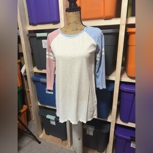 POL Colorblock Raglan Sleeve Top